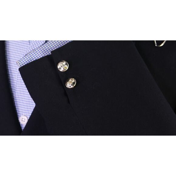 Smith's Bermuda London Samuel Cooper Navy Blue Double Breasted Wool Blazer 40R - Picture 6 of 9